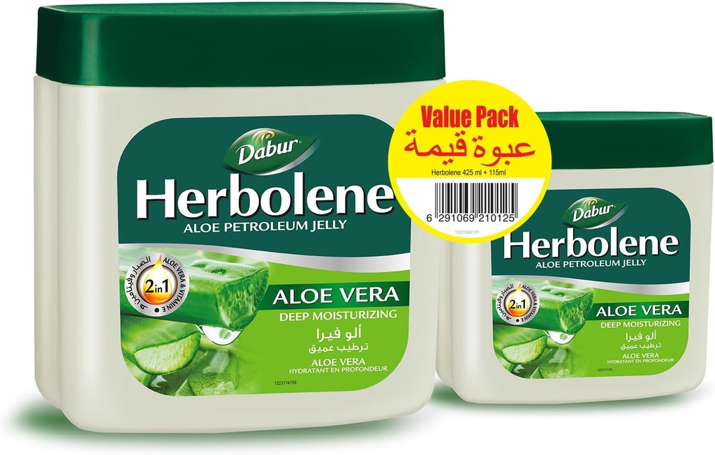 Dabur Herbolene | Aloe Vera Petroleum Jelly 425+125g