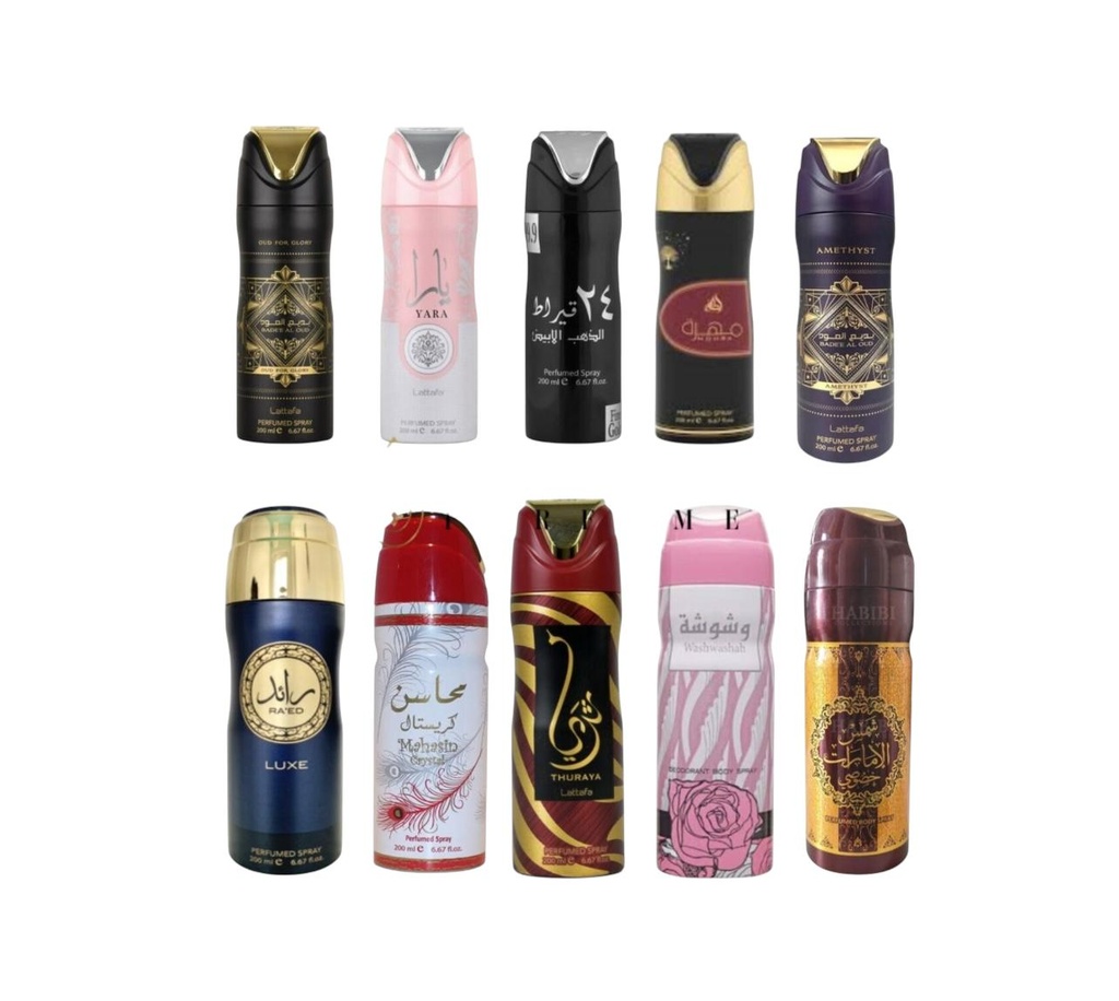 Lattafa Body Spray 200ml Pack of 12